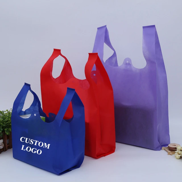 

Non-Woven Polypropylene Reusable Grocery Tote Bag trade show giveaways bag eco friendly supermarket shopping bags, Customized