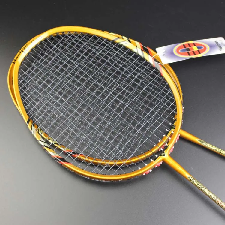 

New aluminum alloy badminton racquet professional badminton racket training set with carrying case, Gold