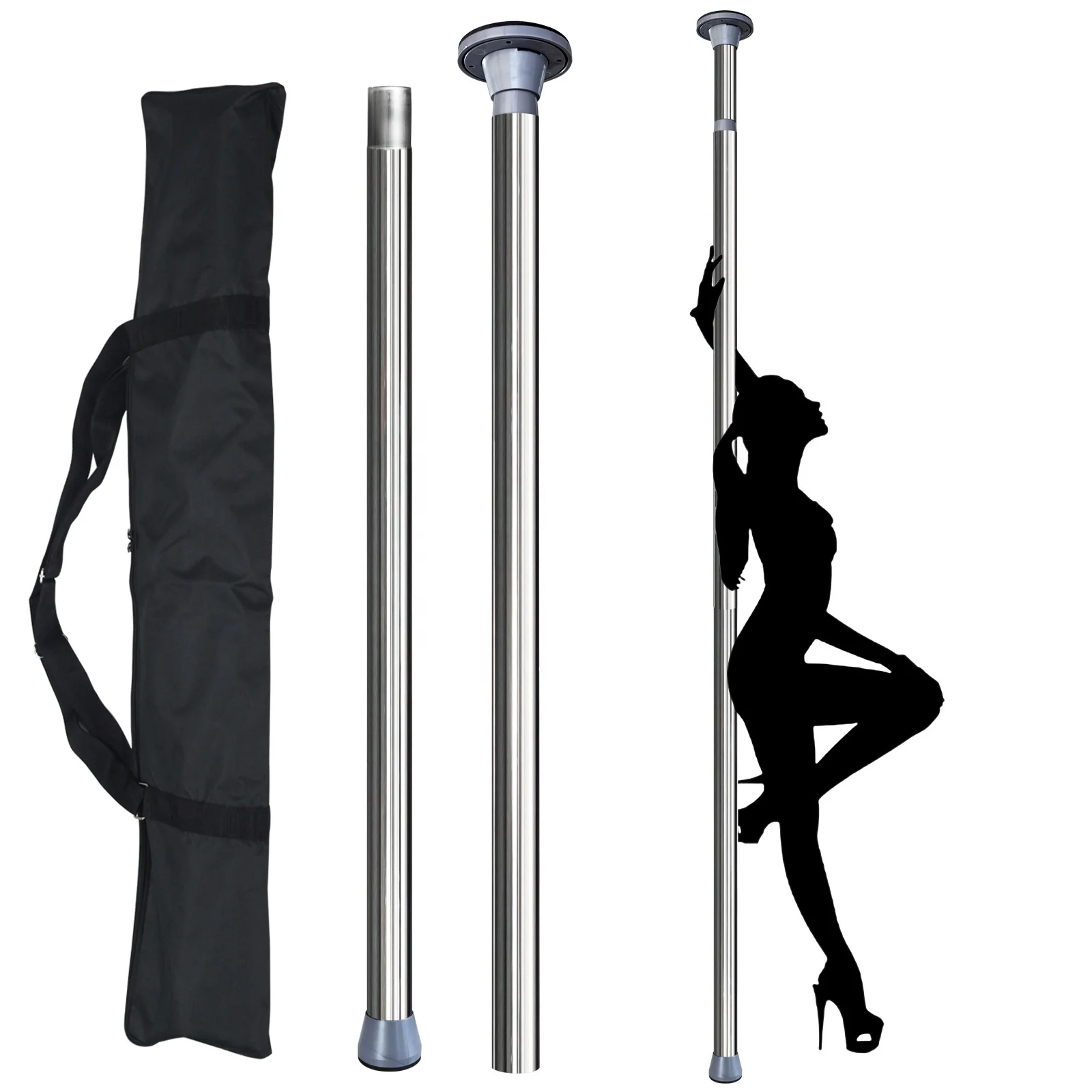 

Prior Fitness Portable Dance Pole Hot Sale Dance Pole Home Bar Decoration Static Small Dance Pole For Striptease Show Indoor
