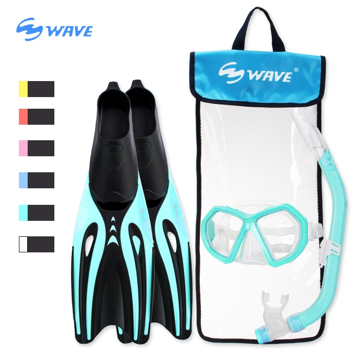 

CE wholesale mask and snorkel set Professional scuba diving snorkel set, Blue, yellow, purple