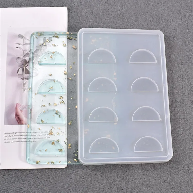 

Y1381 Shiny Resin Silicone Large Square Eyelash Tray Mould resin mold, Random