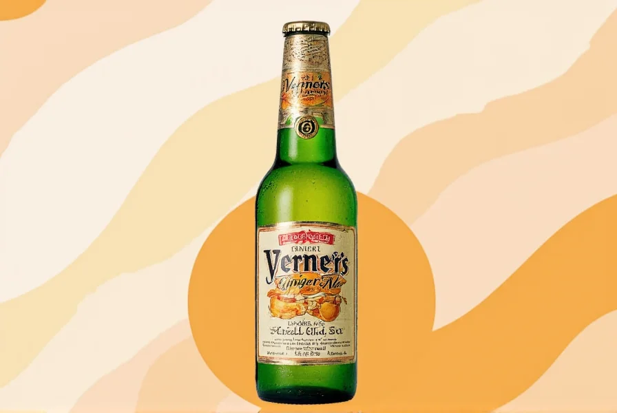 Verner's Ginger Ale bottle next to fresh ginger root and citrus slices showing traditional ingredients