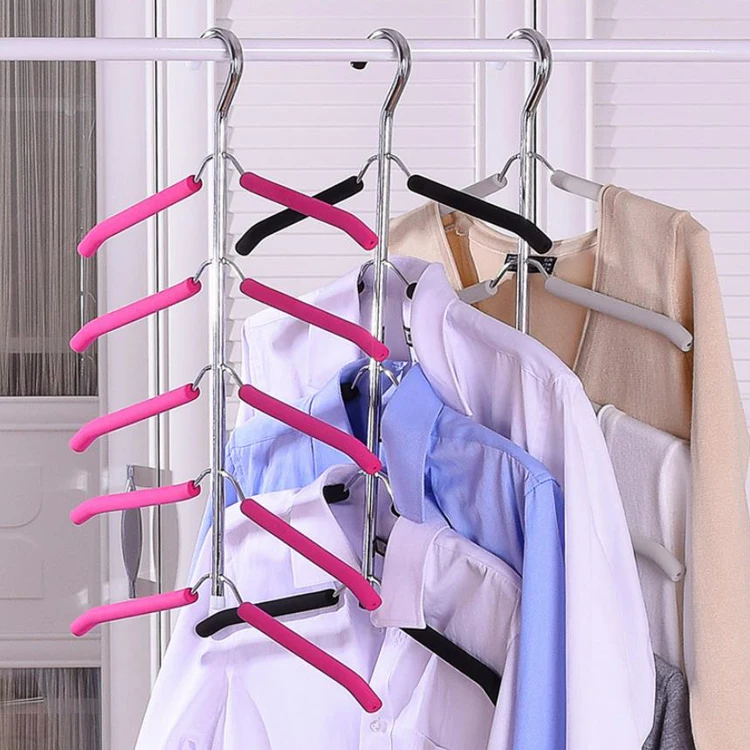 

Powerful Large capacity storage shirt Coat Hangers, Black, gray, brown, white,pink