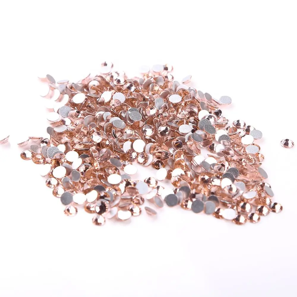 

Honor of crystal Free Shipping SS6 1440pcs Crystal Champagne Flat Back Non Hotfix Nail Art Rhinestones