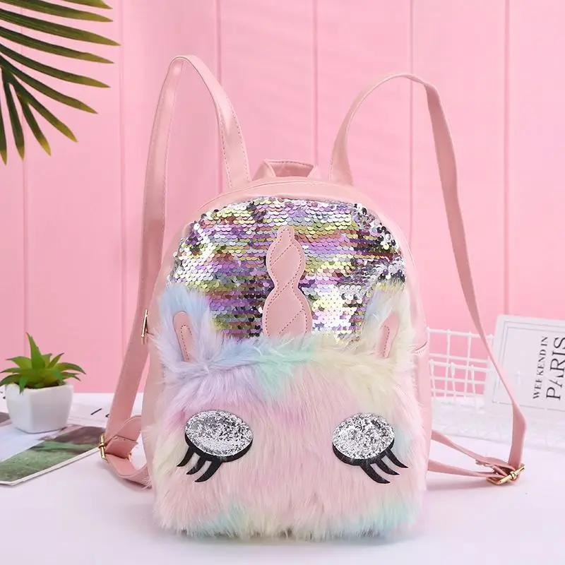 

2020 Ladies Sequins unicorn Backpack Youth Teenager Girls Magic Kids sequins School Backpack for girls, Customized color