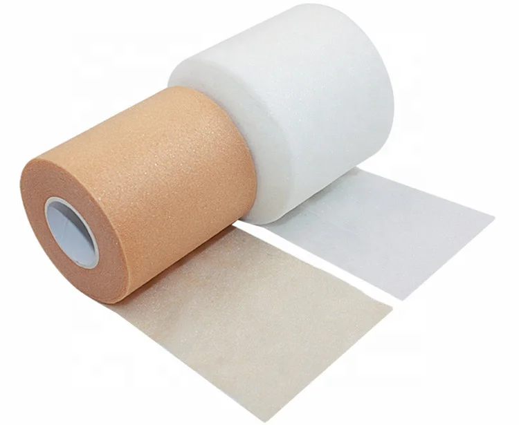 

Porous Beige&white Athletic Underwrap Foam Tape Pre-taping ,pro Wrap Tape 100% Polyurethane Foam for Skin Protection, Skin/beige