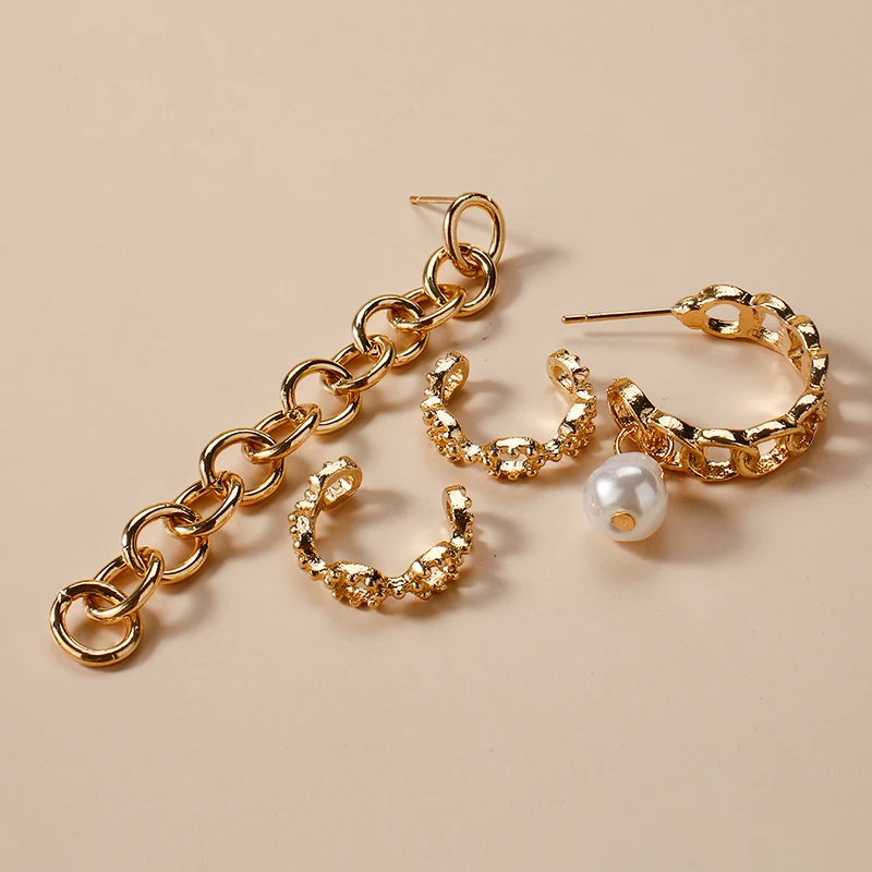 

Fashion Charming Tassel Chain Earrings Ring Jewelry Set For Women Christmas GIft Wholesale, Picture shows