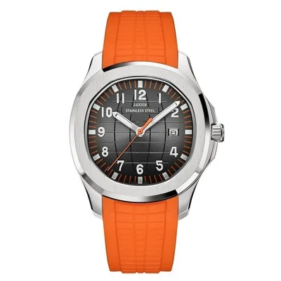 

LGXIGE Super Orange Men Watch Exclusive Silicone Strap Luminous Day display advertising business watch design