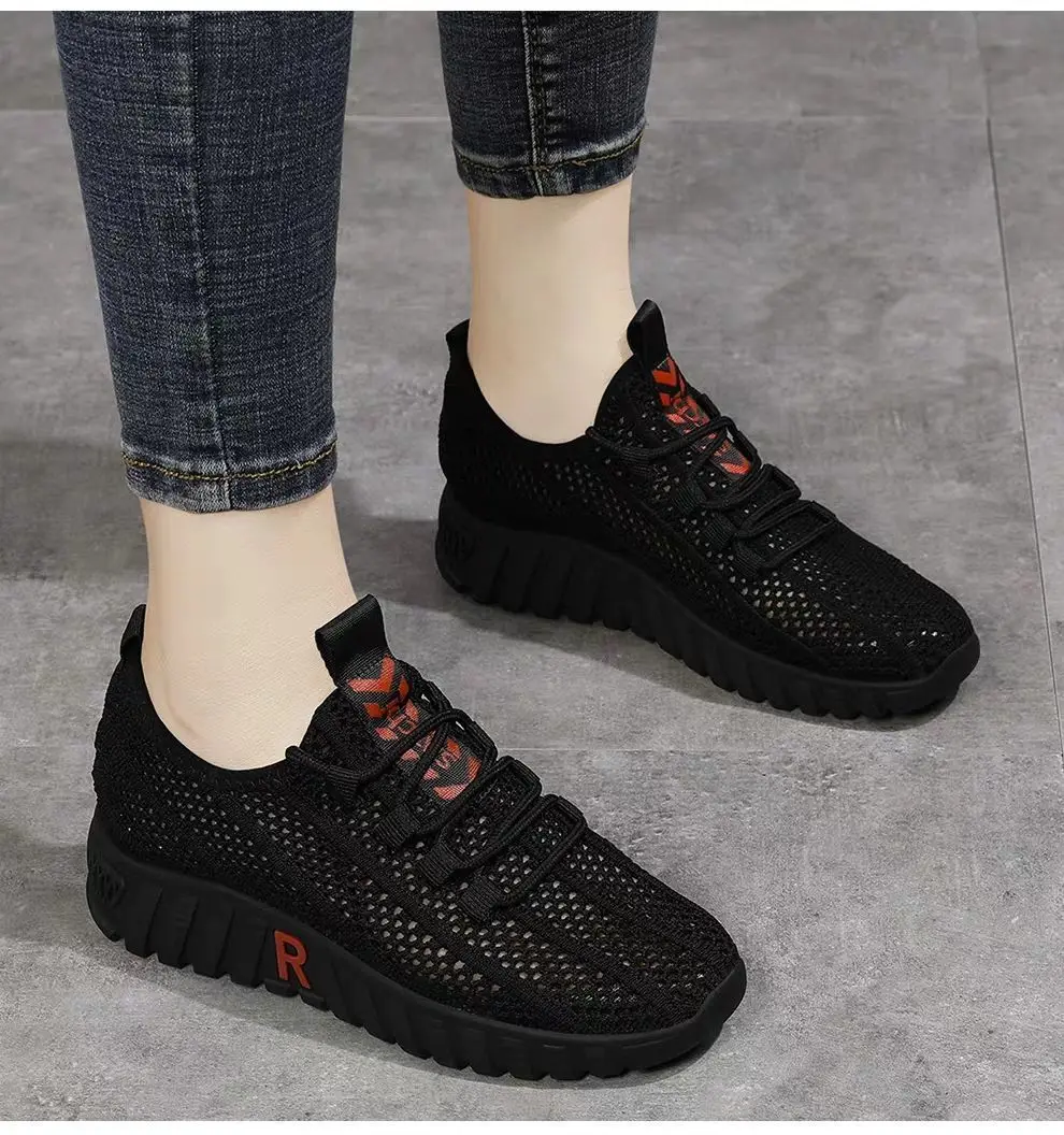 

Women Casual Shoes soft sole Breathable Walking Mesh Flat Shoes Sneakers Women 2021 Vulcanized Shoes White Female Footwear, Colorful