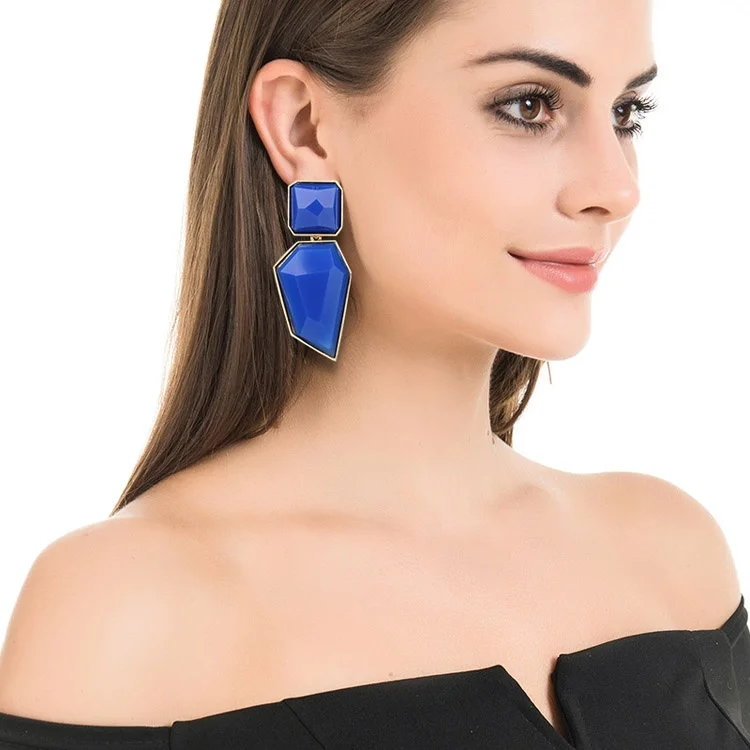 

geometric acrylic wholesale trendy earrings 2020 mixed women hawaiian earrings