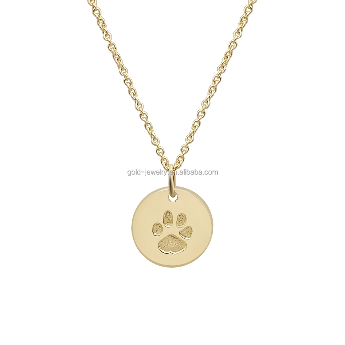 

Cute Cat Printed 14k Real Gold Custom Design Jewelry Necklace AU585 Solid Gold Jewelry Necklaces Women Gift