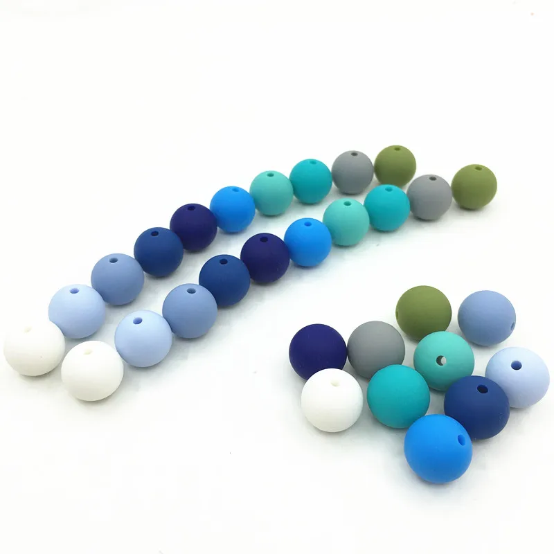 

Wholesale Factory price Food Grade BPA Free Soft nature rubber gel  Silicone Baby teething beads for jewelry