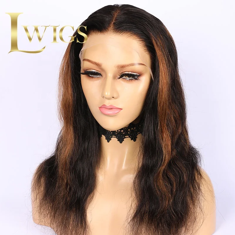 

LWIGS Free shipping in stock Yoowigs Swiss HD 13x4 lace bleached knots highlight pre-plucked raw hair wig for Black Women