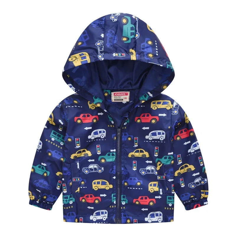 

Baby Jacket Boys Girls Jackets With Hood Children Cartoon Coat Kids Flower Design Clothes