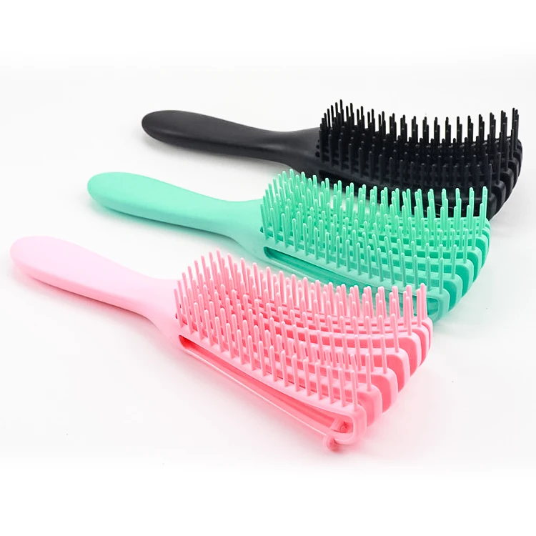 

Hair Detangling Brush Rubber Octopus Shape Comb Hair Brush Comb, Black/pink/blue/purple/yellow/green