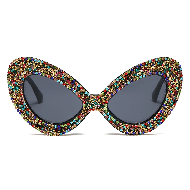 

SHINELOT Butterfly frame sunglasses sell well across the border diamond sunglasses for women Pearl rhinestone sunglasses