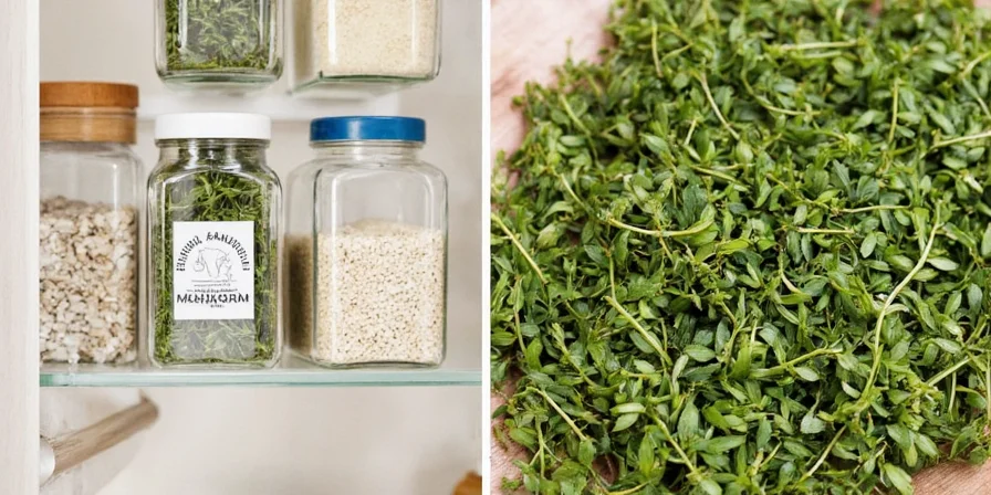 Spice jar with rice used to absorb moisture