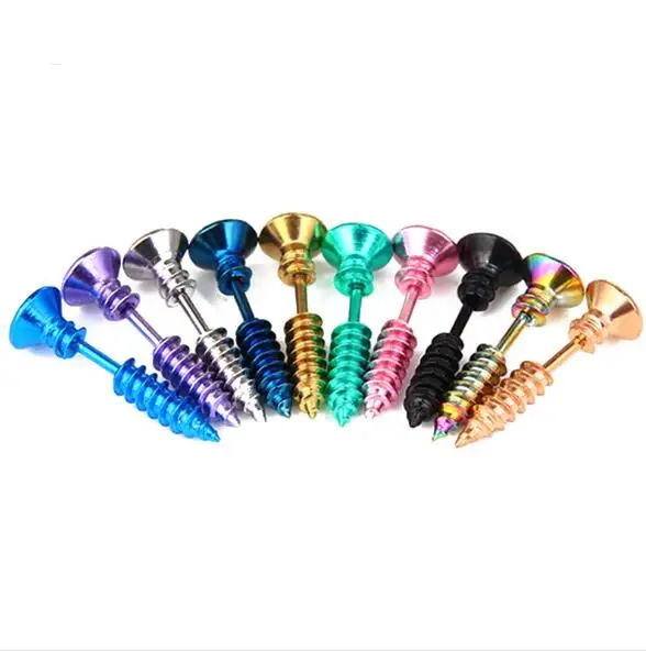 

High quality wholesale ear piercing screw stud earring, As picture