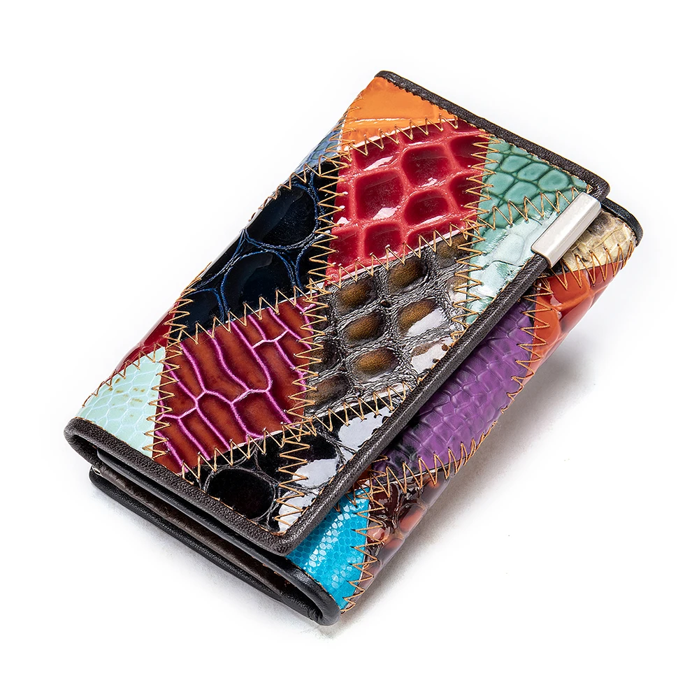 

Westal 517 vintage comfortable card holder wallet leather women wallet, Black