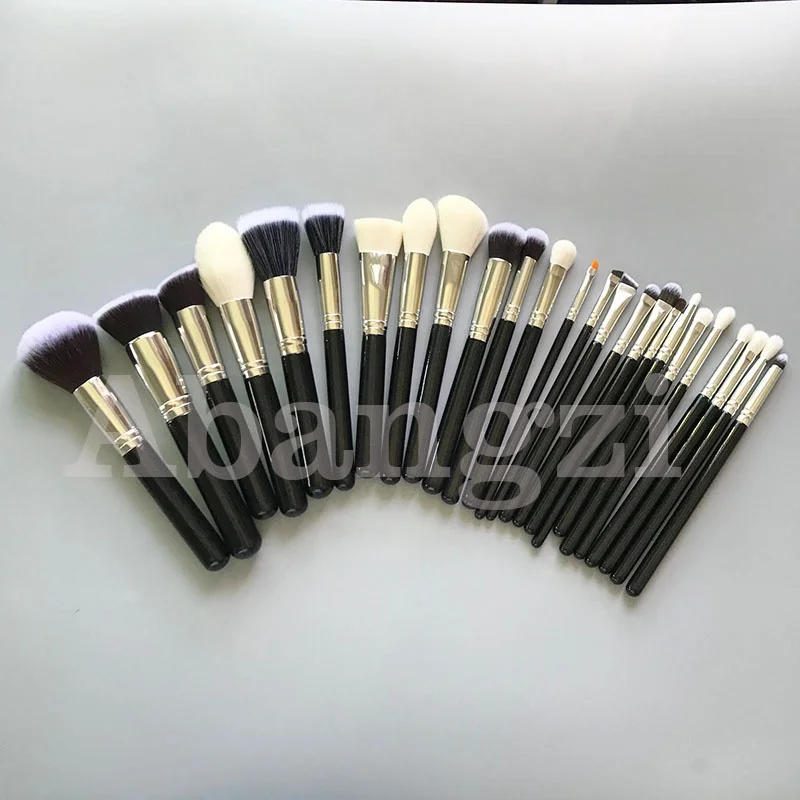 

25 pieces drop shipping synthetic hair makeup brushes sets ready to ship low moq with own logo