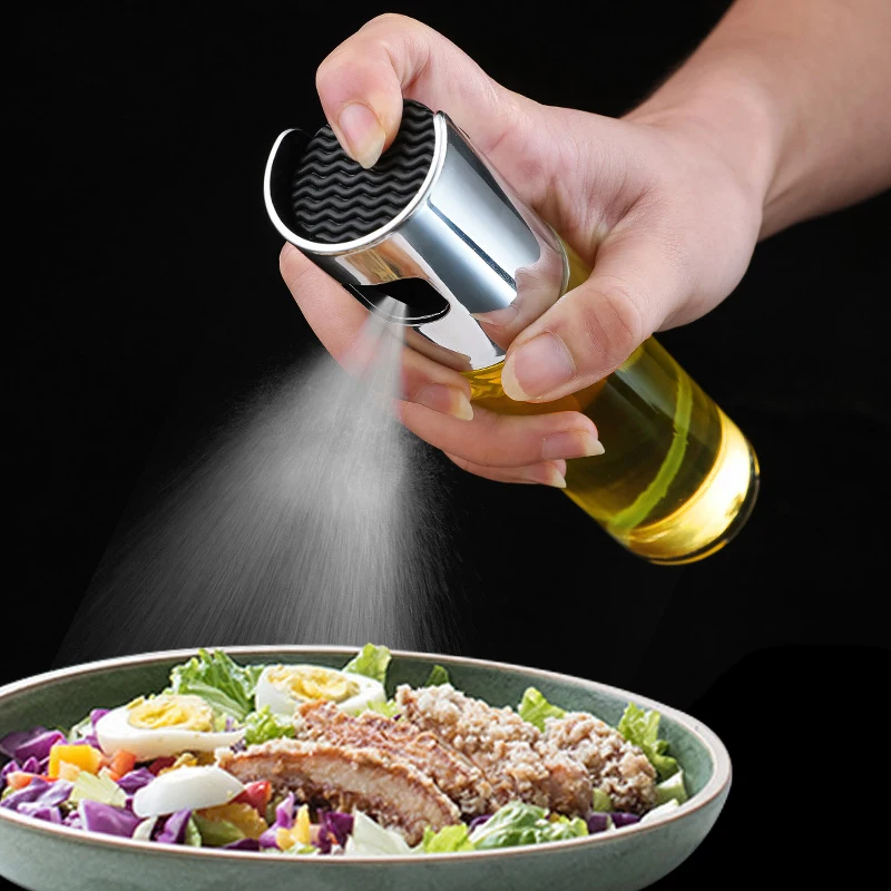 

Safe New Multifunction Olive Oil Spray for Salad BBQ Kitchen Baking Roasting Olive Oil Spray Bottle, Silver,rose gold,gold