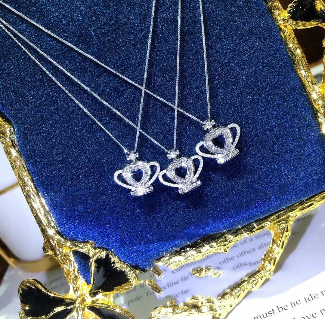 

Shinning Diamond Pendant Party Wedding Pendants Necklace For Women Bridal Charm Engagement Jewelry gift, Customized color