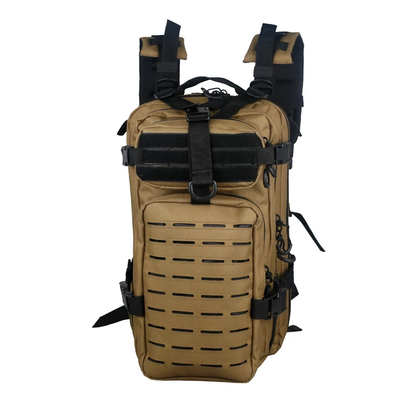 

tactical shoulder hunting custom tactical sling military camping backpack tactical bag, Tan black tactical bag