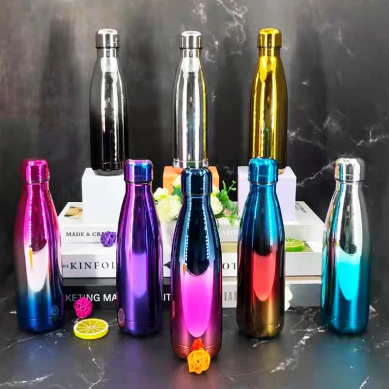 

In Stock Wholesale double wall vacuum stainless steel water bottle personalized led stainless steel water bottle with logo