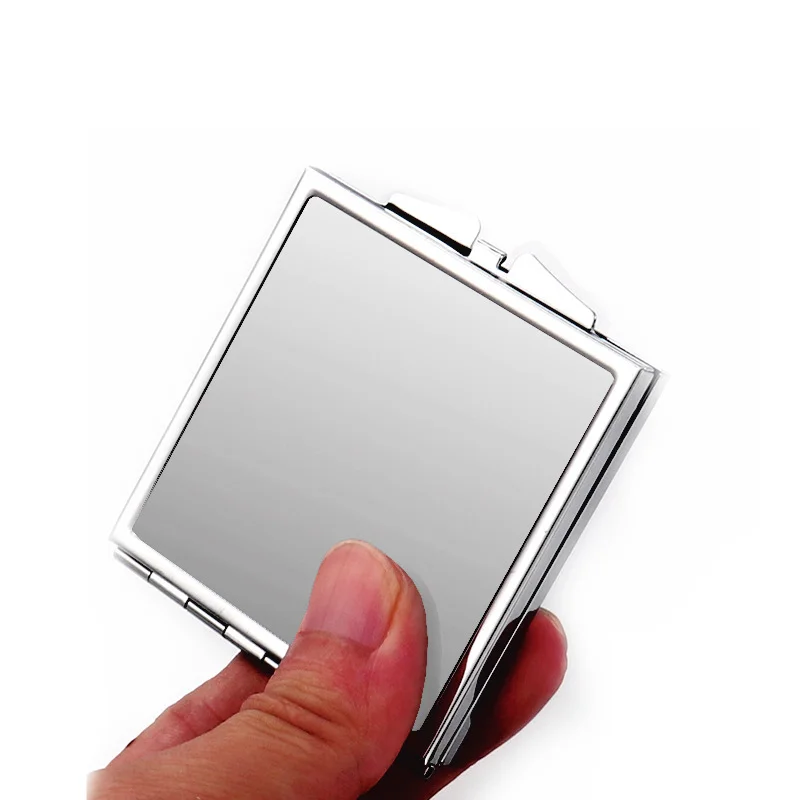 Sublimation Blank Pocket Mirrors Portable Compact Zinc Alloy Makeup Mirror Japandi Design Creative Gifts Women Home Travel Use