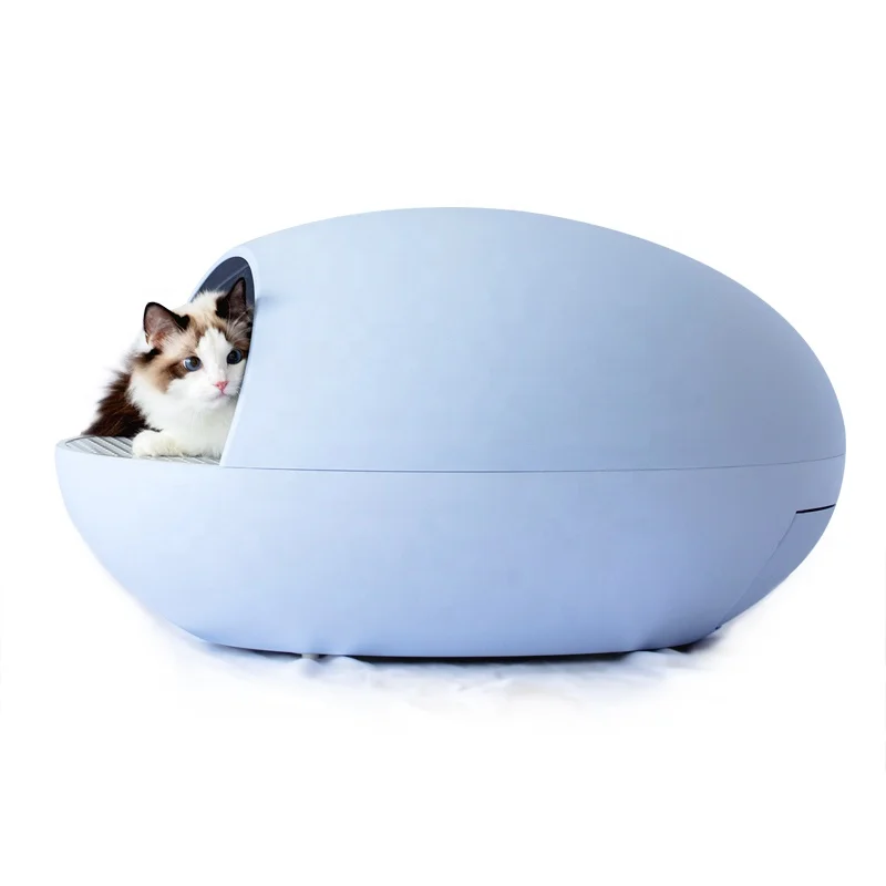 

Automatic self cleaning Cat Litter Box Pan Auto Smart Cat Toilet Fully Enclosed Smelly Indoor Cat Toilets Factory Wholesale, White