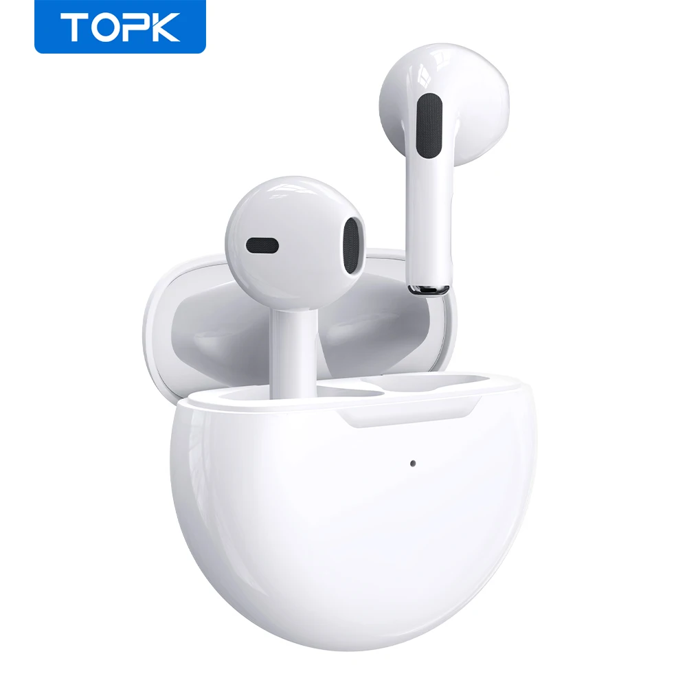

TOPK T30 Mini Led Inear TWS LED Display Earphones Wireless 3D Stereo Headphones, White / black / orange / blue