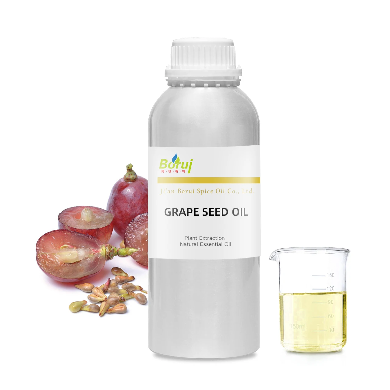 

100% Pure Organic Grape Seed Carrier Oil Cold Pressed Grapeseed Oil For Skin Care