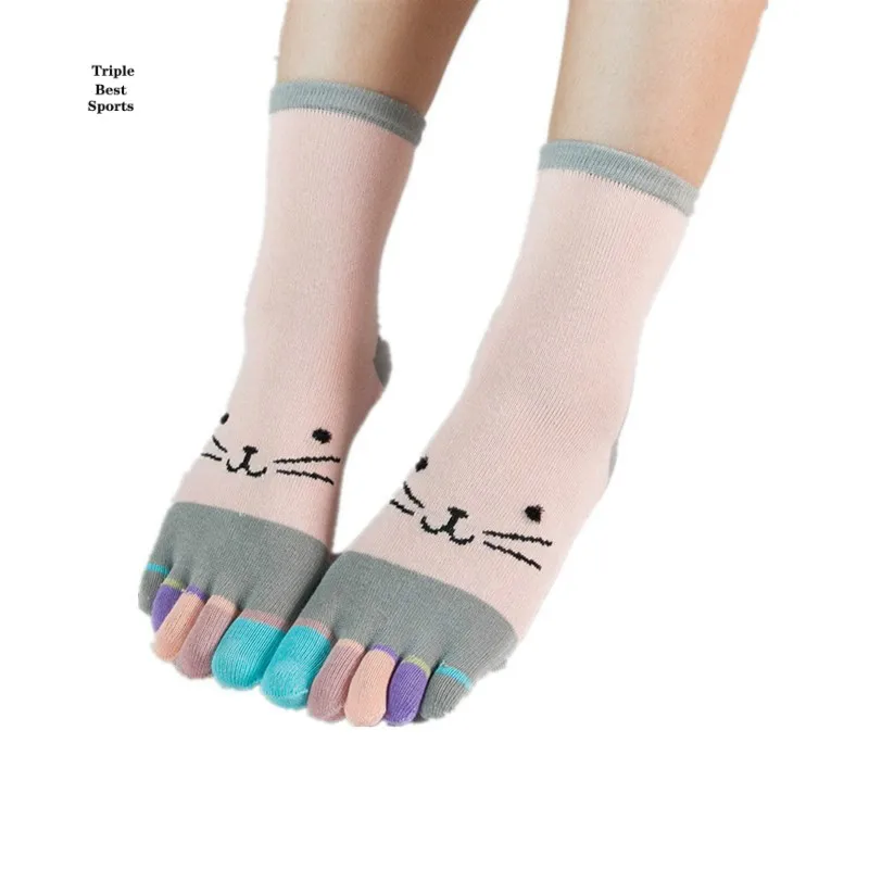 

Funky winter thermal yoga sparate five 5 finger toed mens athletic socks white100% cotton injinji trendy, Picture