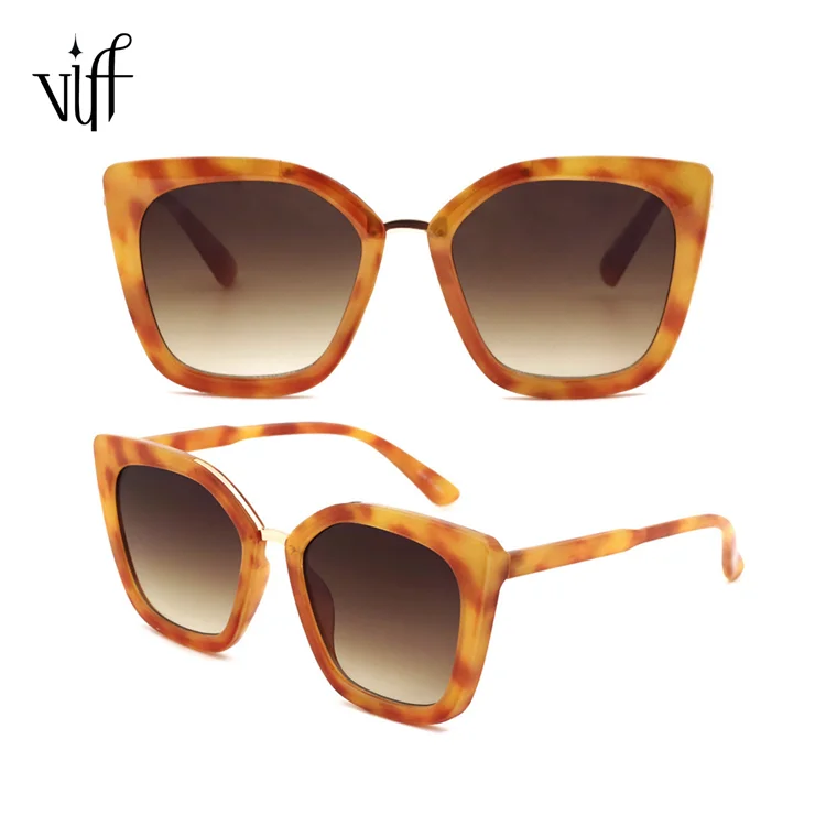

2021 VIFF HP20557 Custom Logo Big Frame Tortoiseshell Shades Sun Glasses River UV400 Oversized Sunglasses 2021