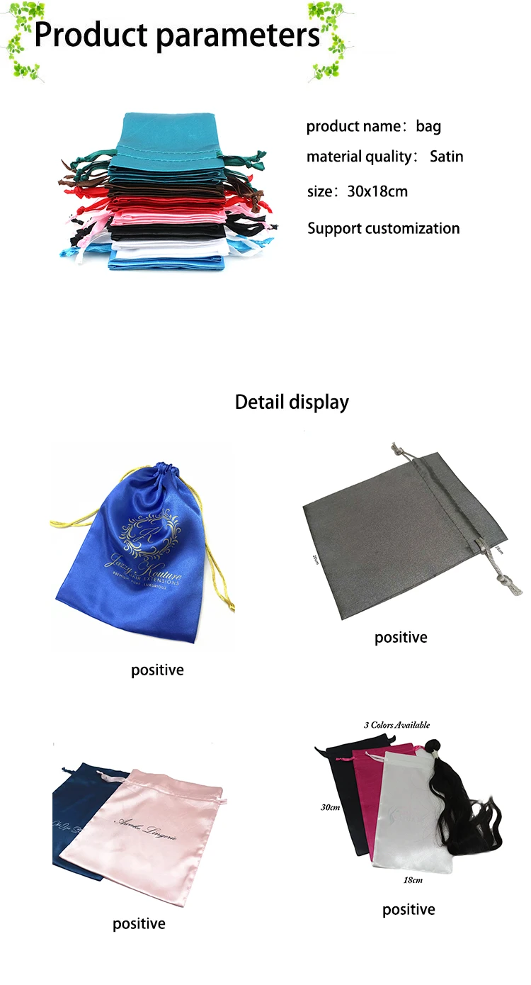 Exclusiva De Bolsas De Almacenamiento De Seda Suave Con Cordón Bolsa De