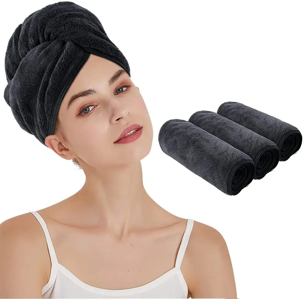 

Serviceable Microfiber Hair Dry Shower Turban Towel For Women