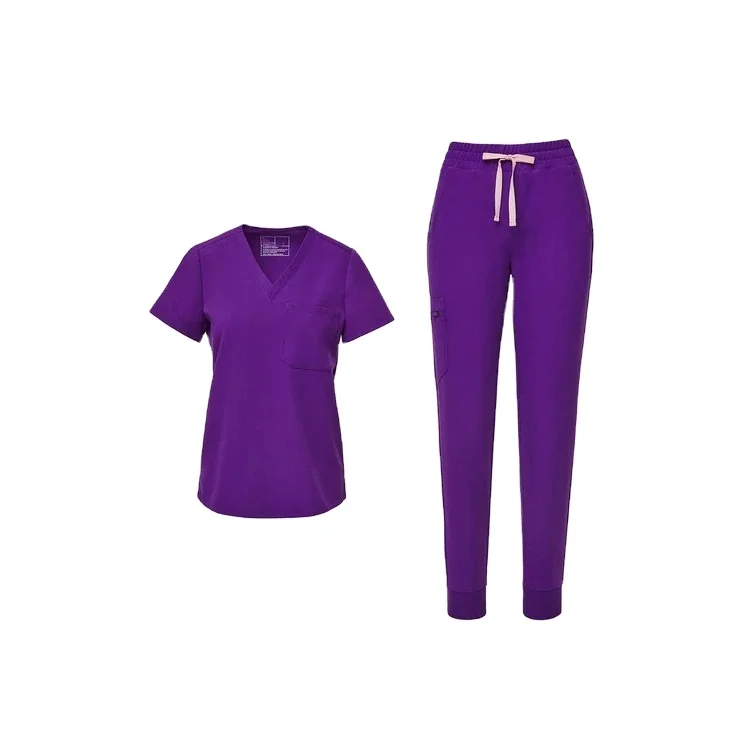 

Latest design scrubs uniforms pant hospital stretch material polyester spandex scrub uniforms, Customized color