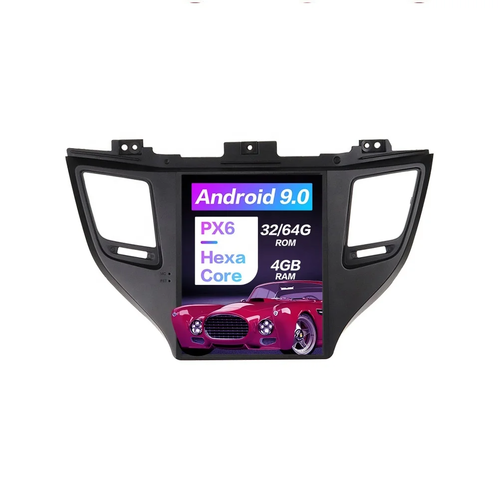 

For Hyundai Tuscon 2015+ Tesla Screen Android 9.0 64GB PX6 Car Radio Player GPS Navigation Multimedia
