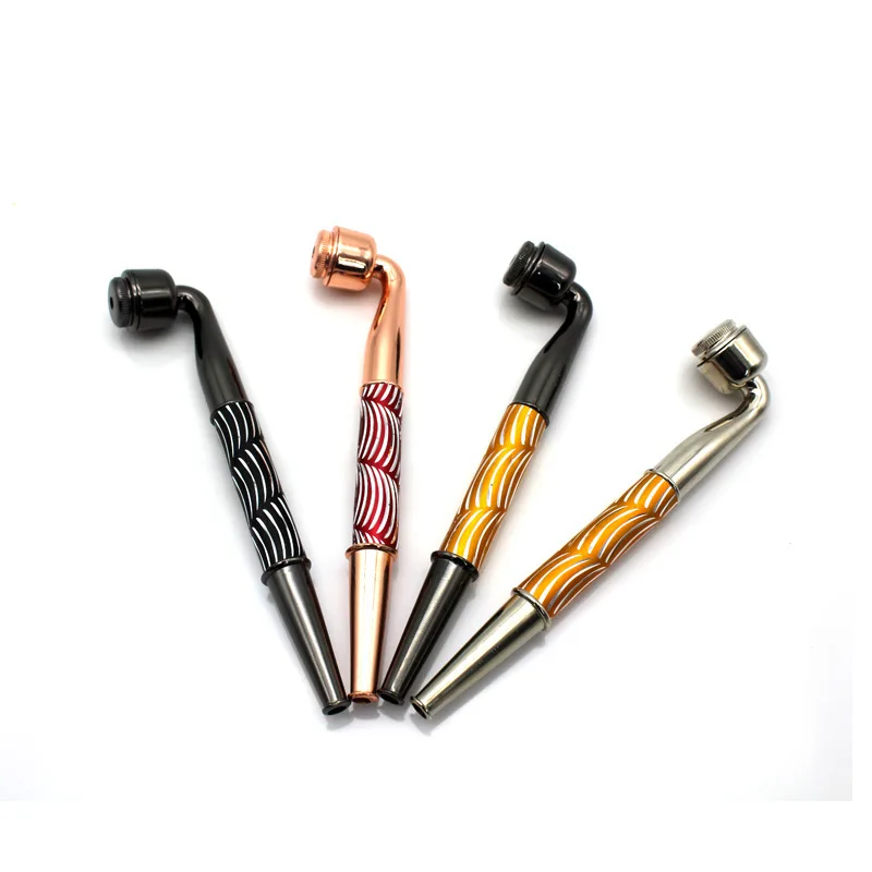 

Wholesale metal tobacco pipe mini vanilla pipe smoking accessories, Multicolor