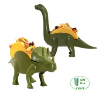 

CHRT Custom Color Mini Mexican Taco Holder Stand Plate DIY Plastic Kids Dino 2 Taco Holder