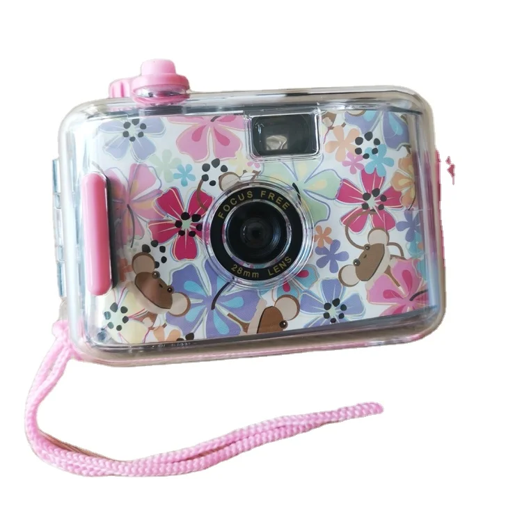 

SUC4 Flowers Pattern Retro Film Camera Mini Point-and-shoot Camera for Children 5m Waterproof