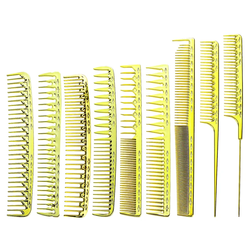 

Golden electroplating hair styling hair comb