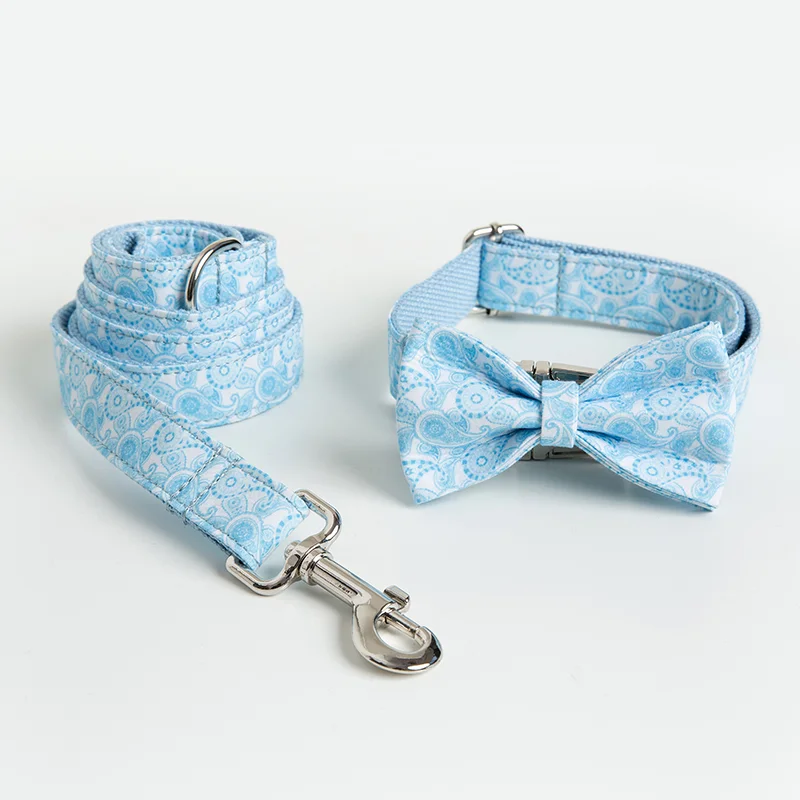 

Wholesale Metal Buckle Cute Coleira Pet Collar De Perro Dog Collars Leashes Pet Collars With Bow Tie