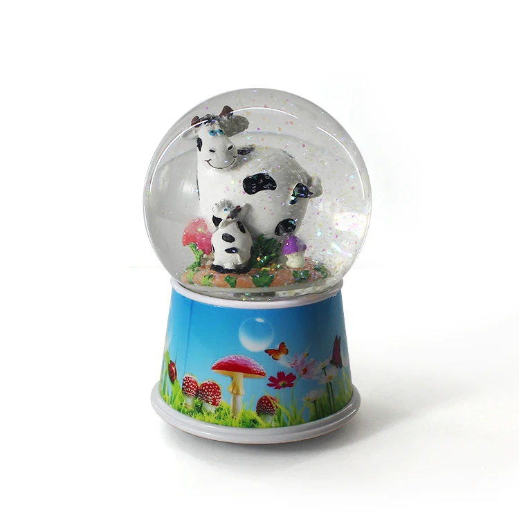 Lovely cow Music Water Globe & Snow Globe for Home Decoration&Gifts