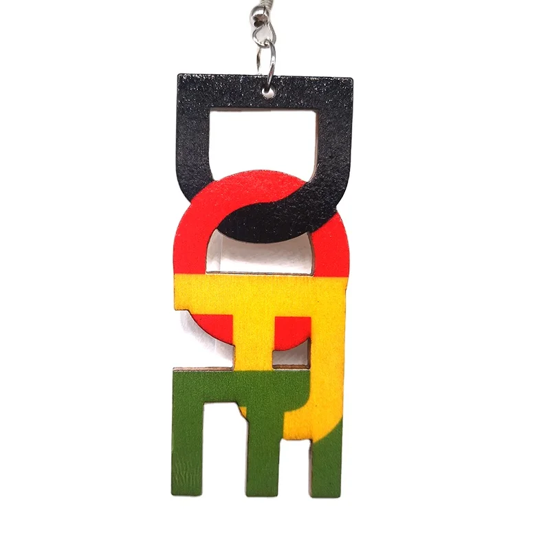 

2021 Hot Fashion African Shape Dope Wooden Earrings, Colorful