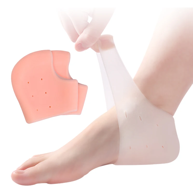 

Silicone heel protector to relieve heel pain Silicone Gel Cushion Pad Heel Liner Protective Cracked Feet