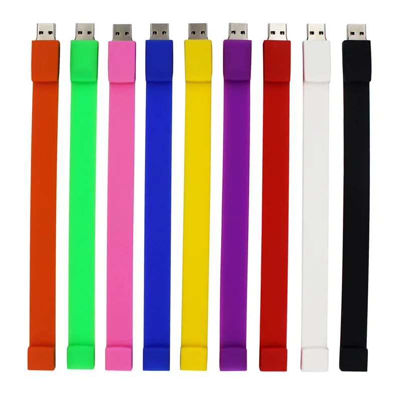 

free samples Silicone Bracelet Wrist Band USB 2.0 Flash Drive 64gb U Disk 16GB 32GB 2GB Pen Drive Memory Stick