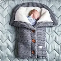 

Newborn Infant Thick Knitted Wrap Cotton Baby Warm Sleeping Bag Stroller Sleep Sack