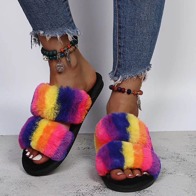 

2021 Wholesale Chinese Ladies Winter Indoor Happy Warm Women's Home House Bedroom Pantoufle women Slippers