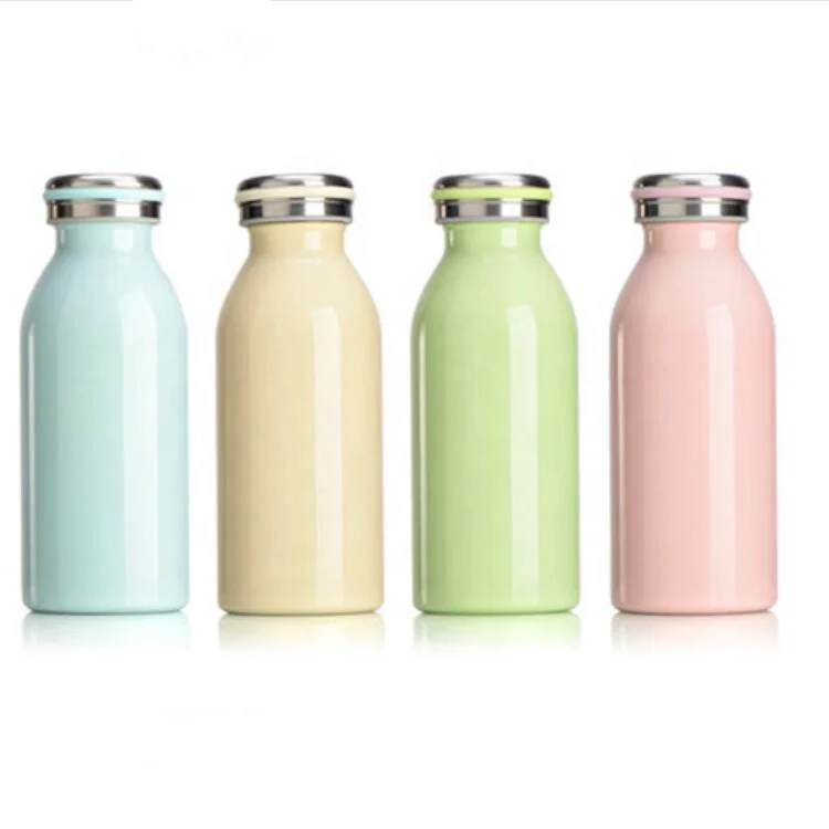 

High Quality Vacuum Thermos Kids Milk Bottle,Double Wall Stainless Steel Milk Water Bottle 12oz for kids, Customized color